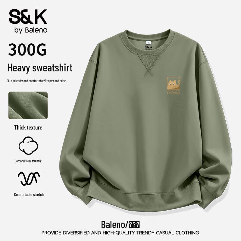 

Baleno S&K Series Men s Heavyweight Knit Crewneck Sweatshirt M
