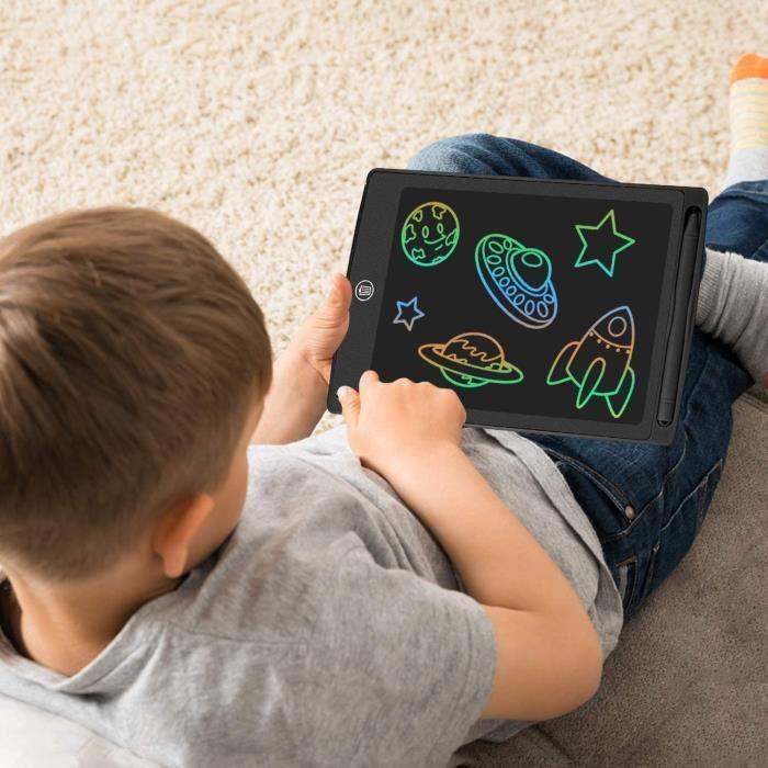 Tablette Graphique - Tablette d'écriture LCD colorée - 12 pouces - Noir - Pratique et légère