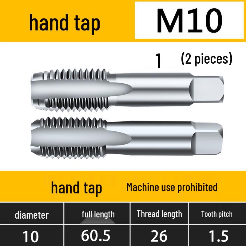 Hand Taper Tap Threading Tool M3-M20 for Manual Tapping