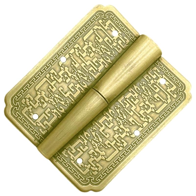 Antique Metal Cabinet Door Hinges Replacement Carved Drawer Door Hinge Decorative Fittings for Jewelry Box Easy to Use
