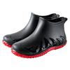 Water shoes men's rain shoes men's low-top rain-proof short tube non-slip rain boots velvet cotton water boots work rubber shoes