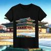 Fashion Unisexs Tshirt South Korea Gyeongbokgung Palace Print TShirt Unisex and Unisex Casual Cotton Breathable Short Sleeve Top