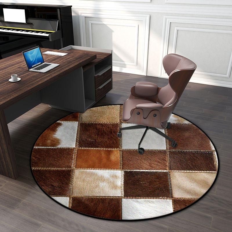 

Modern Imitation Animal Skin Decoration Home Antiskid Carpet Living Room Large Size Soft Office Lounge Rug Washable Chair Mat 2.6ft(80x80cm)