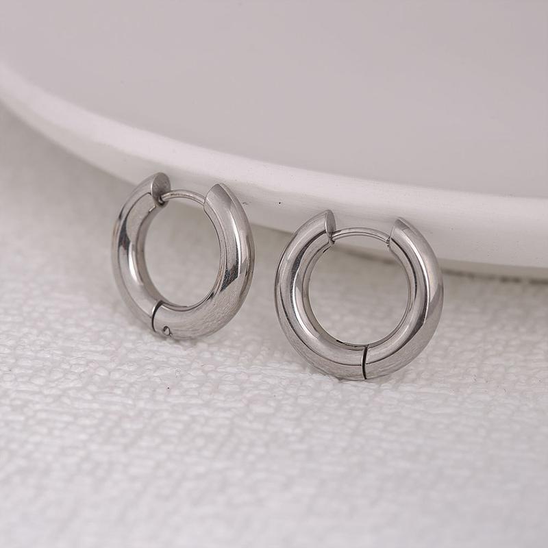 2026 New Stainless Steel Smooth Line Pendant Earrings for Women Simple Gold Color Geometric Irregular Earrings Fashion Jewelry
