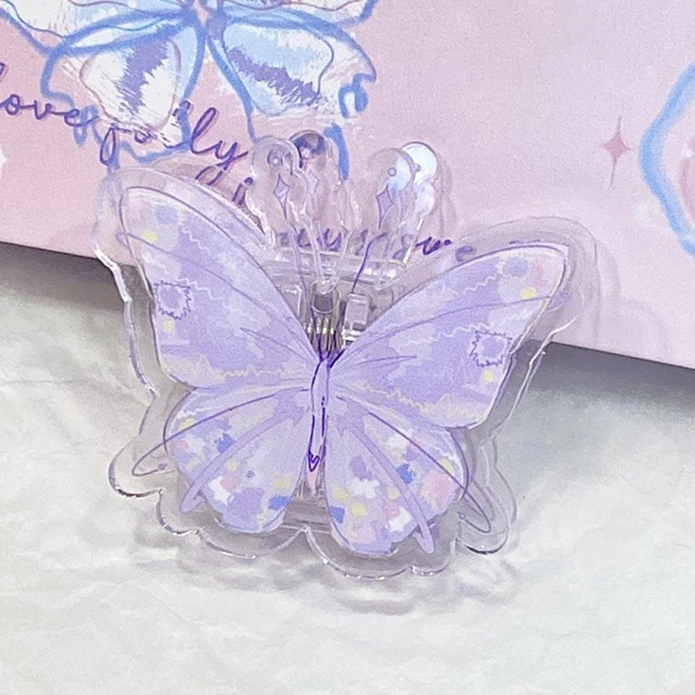 

Акриловые ПП Зажимы для Фотографий Бабочка Зажим для Тестовой Бумаги Прочный Держатель для Заметок фиолетовый