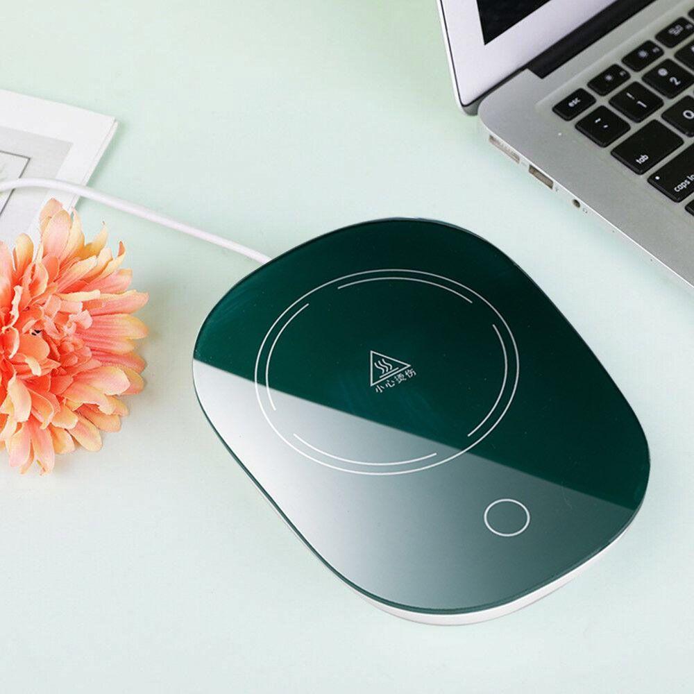 55/131°F Gift Home USB Mug Tray Coffee Cup Warmer Pad Gravity Sensor Pad Warmer Heater Tray Mat