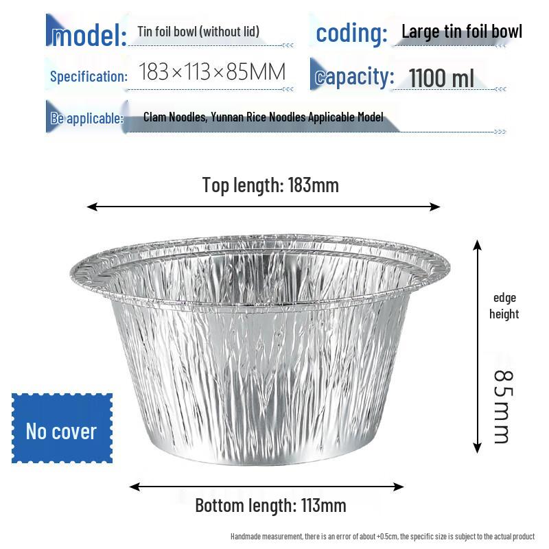 Homeglen Disposable Round Aluminum Foil Bowls