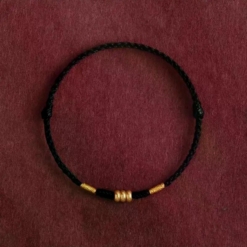 Roter Faden Glücksbringer Armband Handgewebt für Glück Verstellbares Armreif Einzigartiges Neujahrsgeschenk für Beste Freunde und Paare