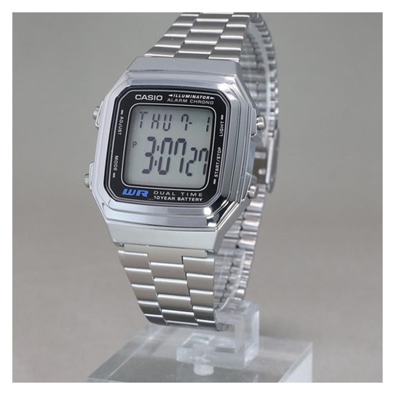 Casio STANDARD Series Retro Fashion Casual Simple Light Metal Classic Small Square Waterproof Movement Quartz Movement Stainless Steel A178WA-1AJH