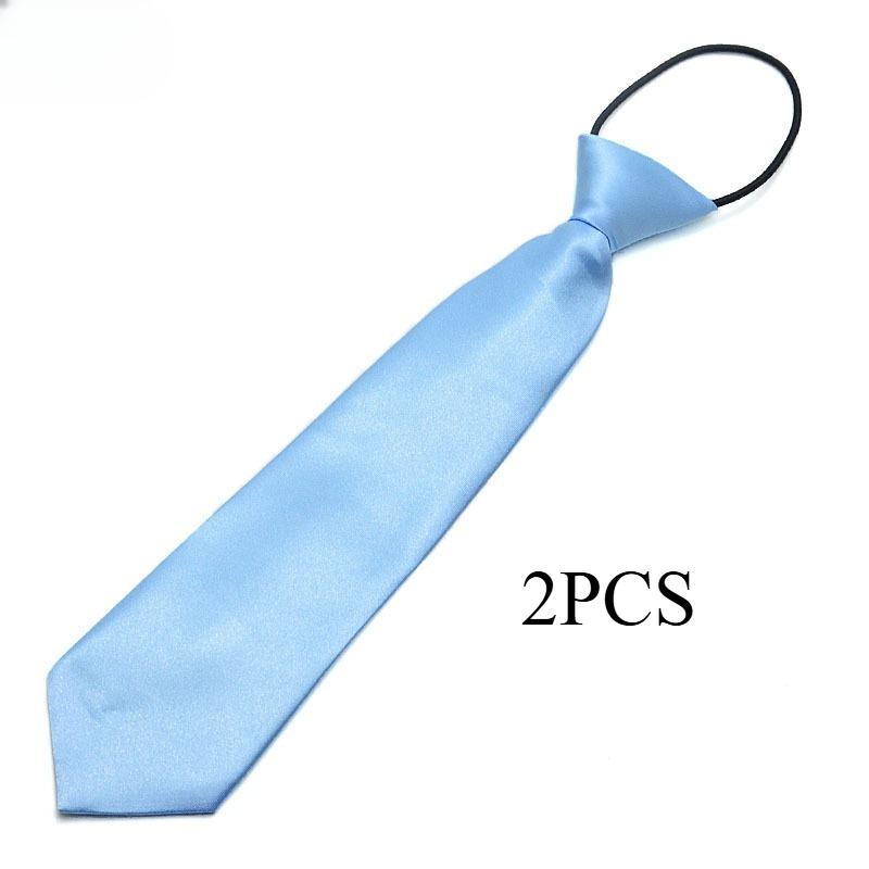Children's Team Performance Convenient Tie Korean Version Solid Color Baby Casual Lazy Rubber Band Tie