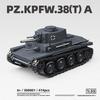 Ww2 German Light Tank PZ.KPFW.38(T)A Military WW2 Tank Mini Action Figures Building Blocks Bricks Model Set Toys for Kids Gifts