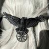 1/2 Stück Halloween Vintage Krähen Haarspange Gothic Wikinger Hexe Haarnadel Cosplay Party Haarschmuck Für Frauen Schmuck