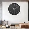 Round Ins Style Electronic Wall Clock Modern Fashion Silent Quartz Clock Personalized Creative Home Solid Color Clock