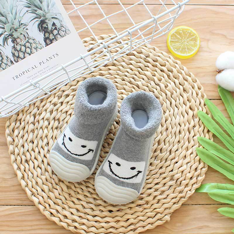 Șosete de toamnă/iarnă pentru copii, pantofi de bebeluș, șosete cu desene animate, încălțăminte pentru bebeluș, îngroșate, antiderapante, cu talpă moale, pantofi de interior