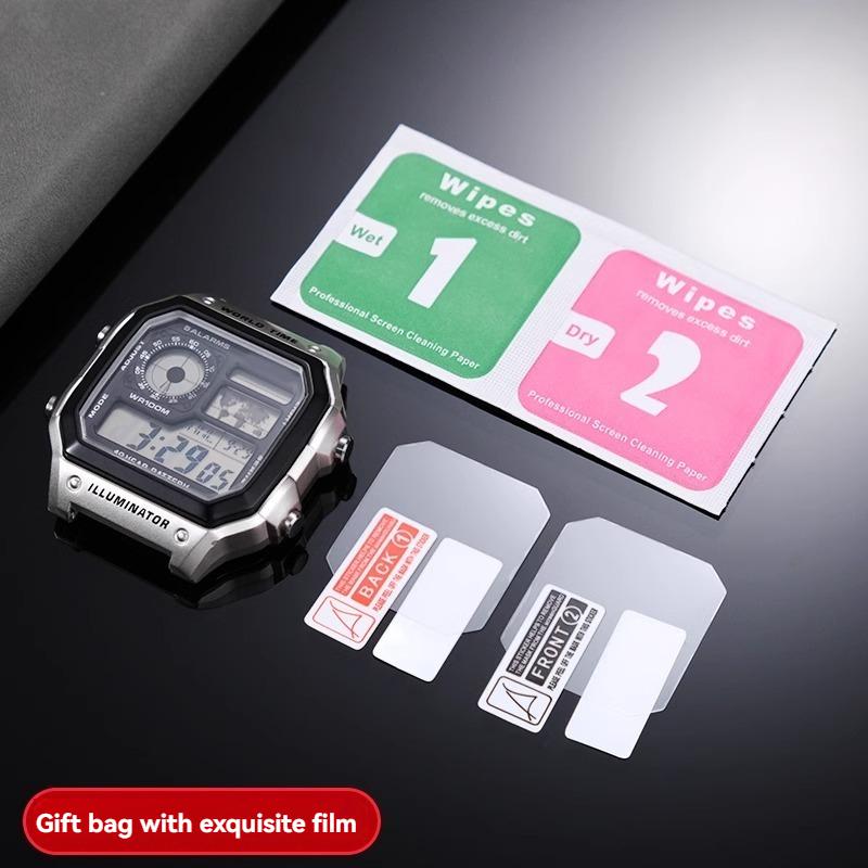 Per Casio AE-1200 AE1200 AE-1300 Orologio Pellicola Temperata AE-1200WH-1B AE-1200WHD AE1200 Orologio Pellicola Protettiva HD Schermo Specchio
