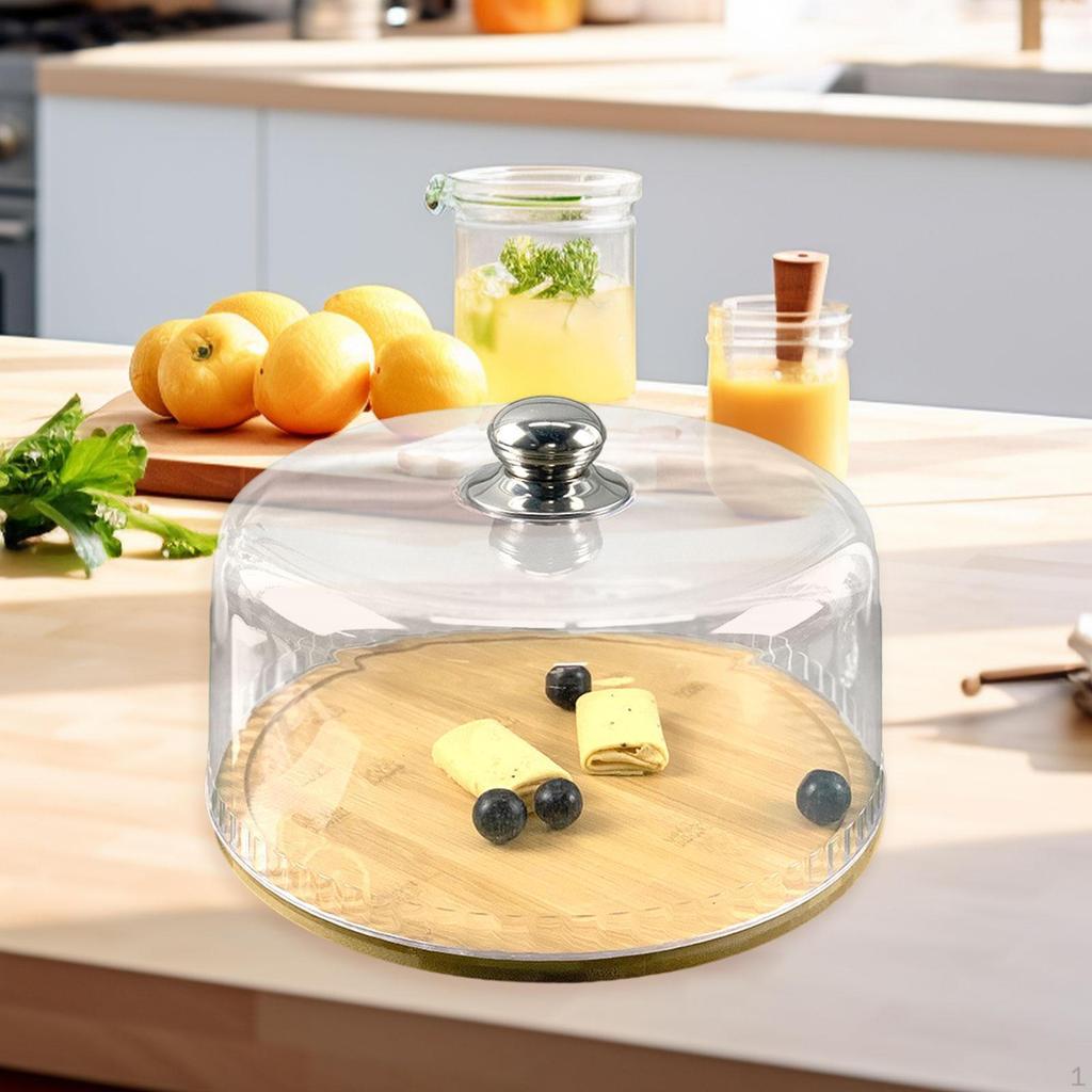 Food Dome Cover Cake Clear Reusable Multipurpose Tent Plate Lid for Home Kitchen