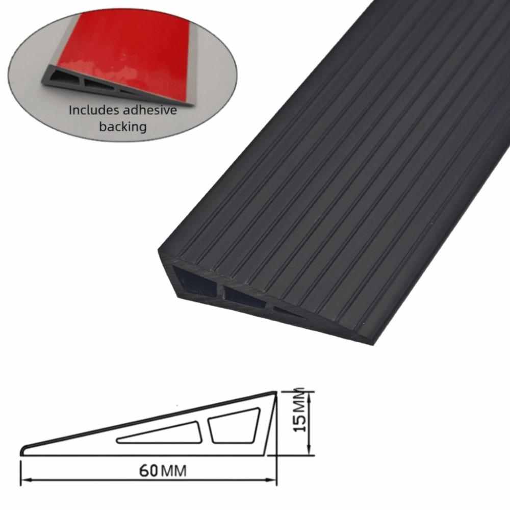 Universal Carpet To Tile Rise Threshold Ramps 60cm Soft Wheelchairs Ramps Waterproof Cuttable Home Steps Wood/Tile Floor
