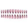 Elegant Nude Pink Gold Foil Almond-Shaped Wearable Nails with French Gold Line Design