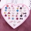10Pcs New Zirconia Ring Floral Pattern Ring  Cartoon Alloy Ring