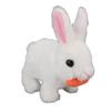 Realistic Bunny Toy Plush Interactive Easter Electronic Hopping Bunny Toy with Sound Wiggle Ears for Birthday Gift White