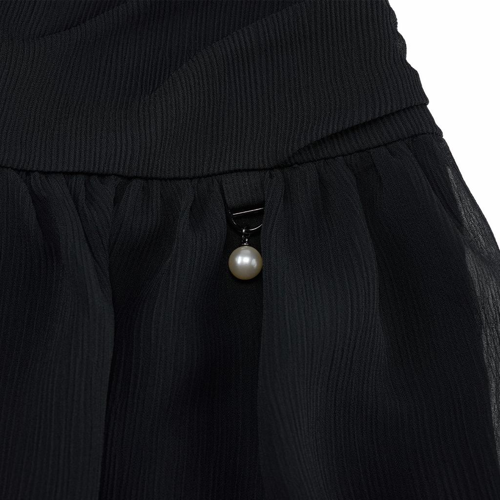 FAIRLIAR GOLF Tulle Drape Skirt (Black)