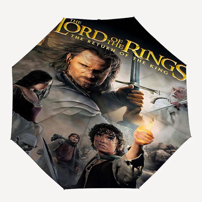

1pc Middle-earth The Return of the King Automatic Folding Umbrella - Compact 8-Rib Design, Durable Plastic & Iron1442L