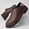 2025 Barefoot shoes men's genuine leather Oxford men's natural leather loafers retro single cowhide handmade 43 44 shoes