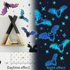 Luminous Bat Wall Stickers Glow In The Dark Wall Art Decals Cartoon Cute Stickers For Boy Children's Room Living Room Decor