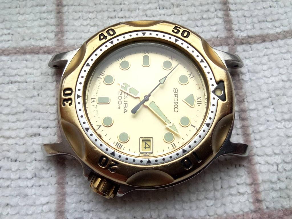 Working Condition SEIKO SPORTS SCUBA 200m 5H25 Seiko Watch Scuba Gold Watch Diver's Diver's Men's