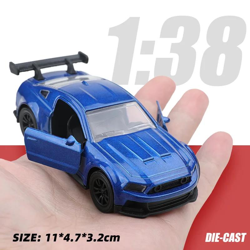1:38 Alloy Sports Car Model Pull Back Double Door Alloy Car Boy Toy Gift Cross-Border