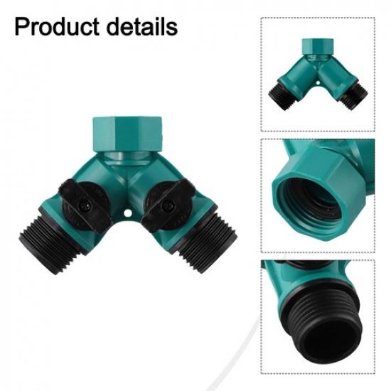 2 Way ABS Garden Hose Tap Adaptor Connector Y Piece Splitter Tools New
