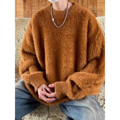 Lockerer Strickpullover im japanischen Retro-Stil für Herren für Herbst und Winter