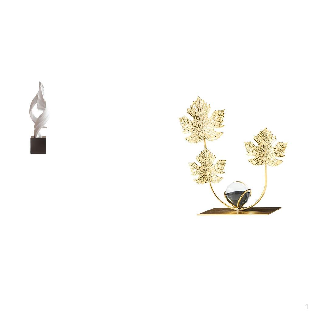 Abstract Leaves Art Statue Decorative Resin Figurine Souvenir Sculpture for Modern Home Office