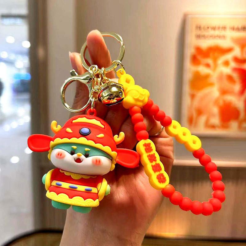 Adorable Dragon Keychain Cartoon Silicone Accessory Perfect For Gifts And Decor
