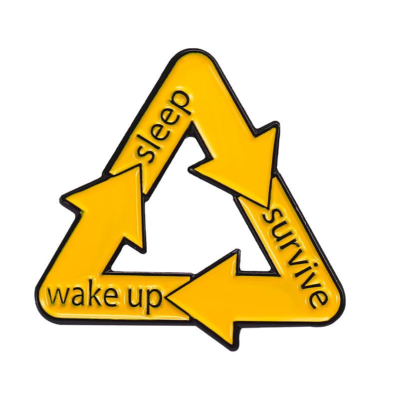 

Cartoon Inspired Creative American Style Brooch Featuring Motivational Letters For Bags Trendy XZ6621