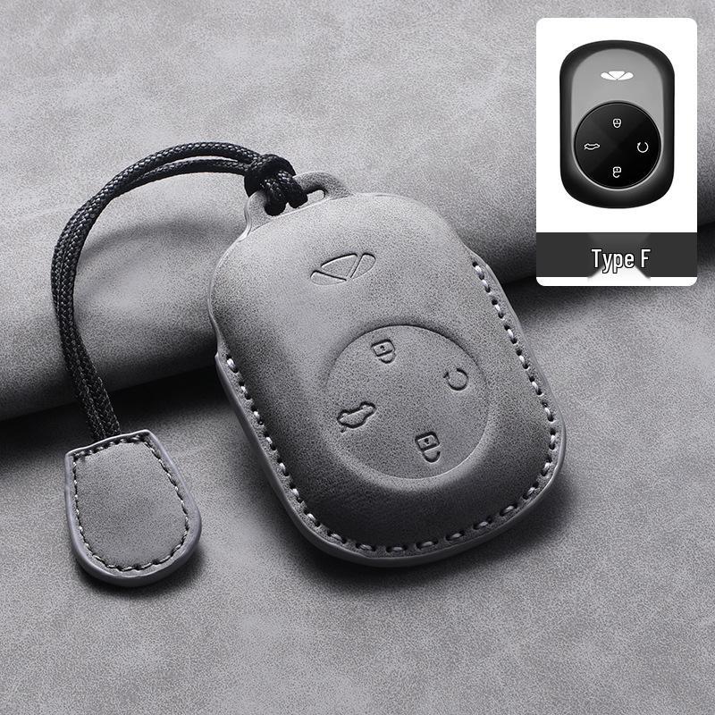 Chery Fengyun A9L Full Coverage Goat Leather Key Case with Protective Buckle