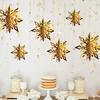 6Pcs Christmas Snowflake Ornaments 3D Large Iridescent Paper Snowflakes Hanging Decoration for Winter Wonderland Christmas Party Holiday New Year Home