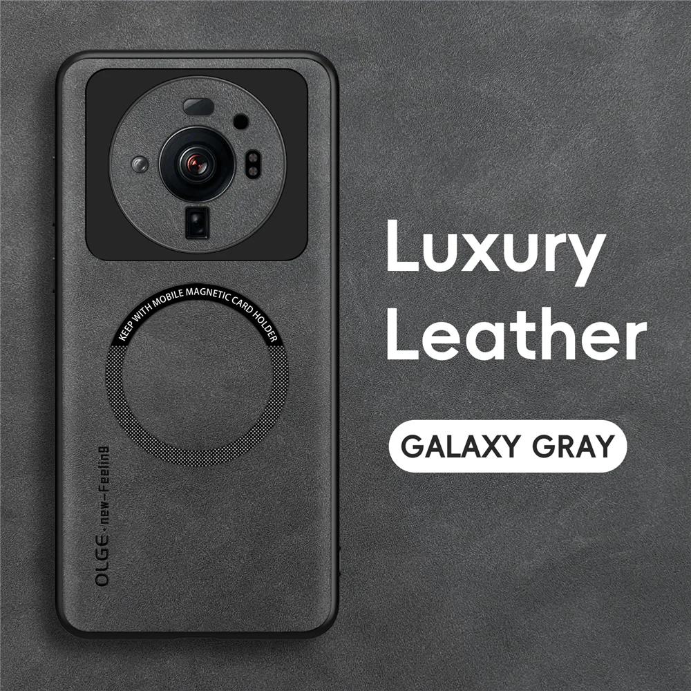 Magnetic Retro Leather Soft Case For Xiaomi 12S Ultra 12SUltra 5G Wireless Charging Phone Case Cover