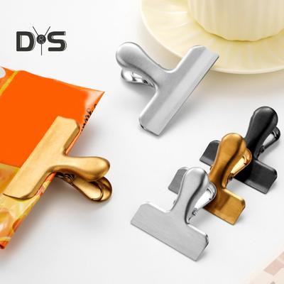 4 pezzi di clip di tenuta in acciaio inossidabile per sacchetti di cibo, forte forza di morso, clip per snack a prova di perdite, gadget da cucina a prova di umidità per la casa, sacchetto per patatine durevole