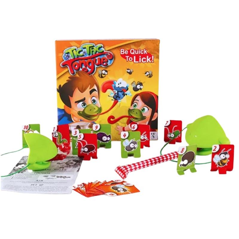 Tic Tac Tongue Game Family Fun Chameleon Duel With High Quality Masks And Retractable Tongues