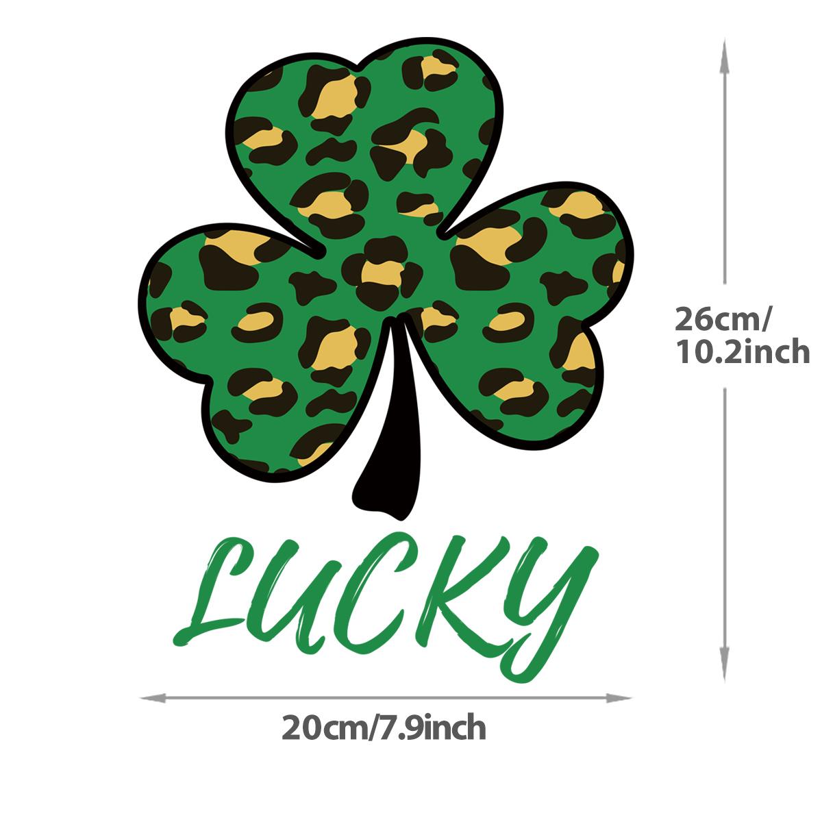 

2025 Последний St. День Святого Патрика Термонаклейка Зеленый Клевер LUCKY Моющаяся термоклеевая нашивка для простыней, подушек, одежды, наклеек