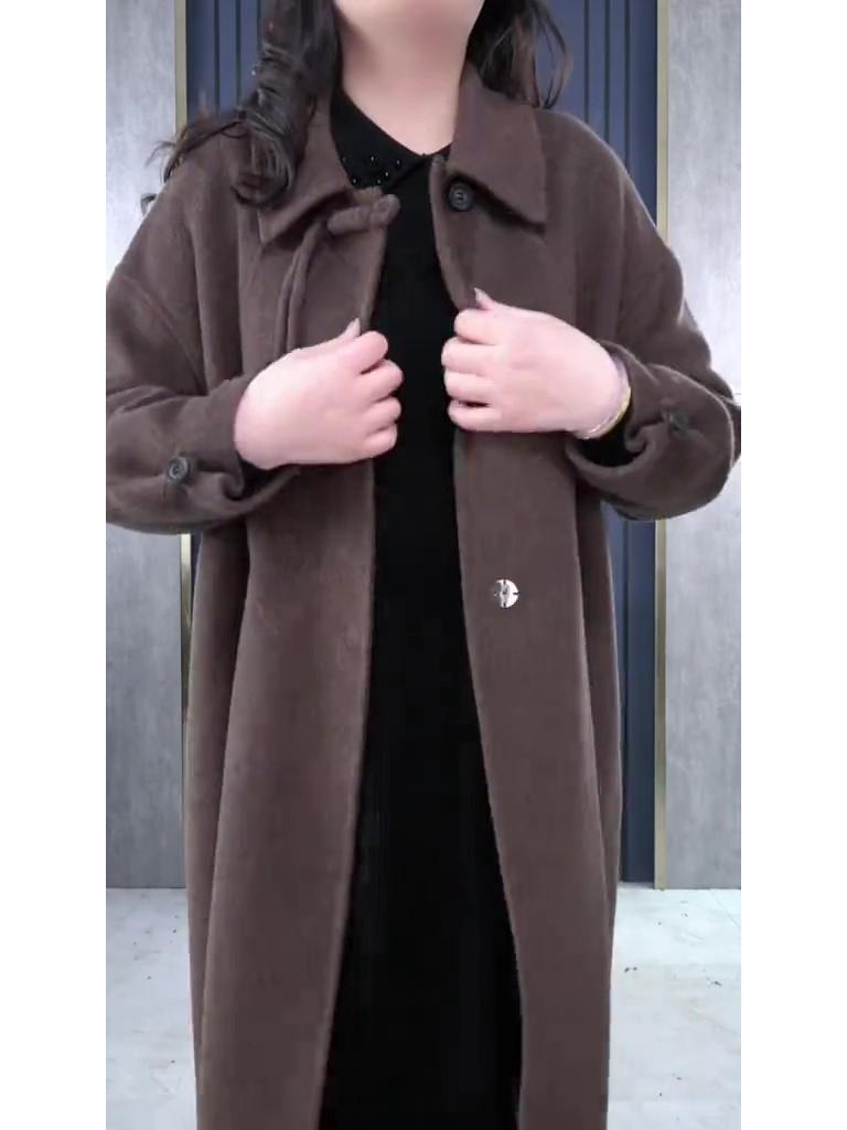 2024 Autumn/Winter Plus Size Elegant Light Luxury Woolen Coat for Middle-Aged Women