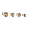 10Pcs 6/7/8/10mm Stainless Steel Adjustment Beads with Non-slip Silicone Ring Gold Color Stopper Spacer Beads for Jewelry Making