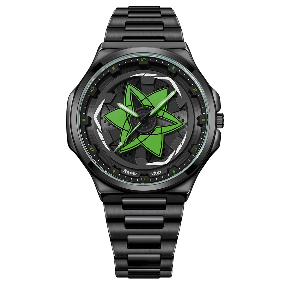 YAZOLE New Fashion Men's Watch Stylish Wheel-Inspired Men's Quartz Watch Student Watch with Luminous Steel Bracelet Model N945