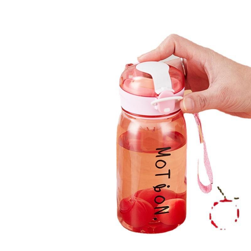 Water bottle creative men and women portable filter water cup personality cute couple plastic cup trend sports bounce cover cup