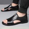 Modische Sandalen für Herren Marke Freizeitschuhe Outdoor 2025 Neue Herren-Hausschuhe Bequeme Strandschuhe Hochwertiges Leder Herren Flache Sandalen