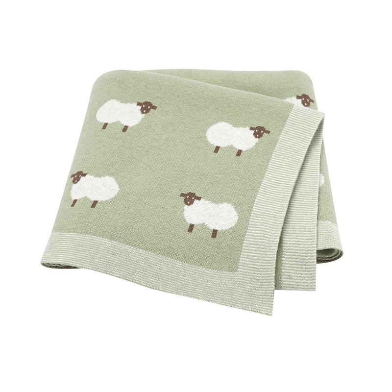 Baby Cotton Blankets Knitted Newborn Boys Girls Stroller Nursery Swaddle Wrap Cuddle Quilts 90*70cm Infant Toddler Receiving Mat
