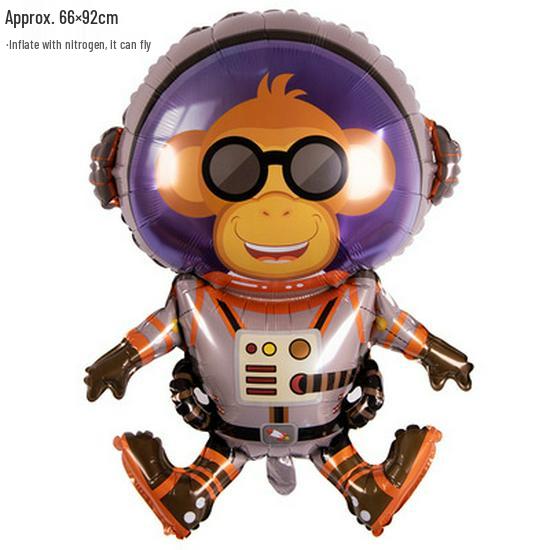 Large Space-Themed Cartoon Balloon Set: Astronaut, Spaceship, Sci-Fi, Anime Party Decorations