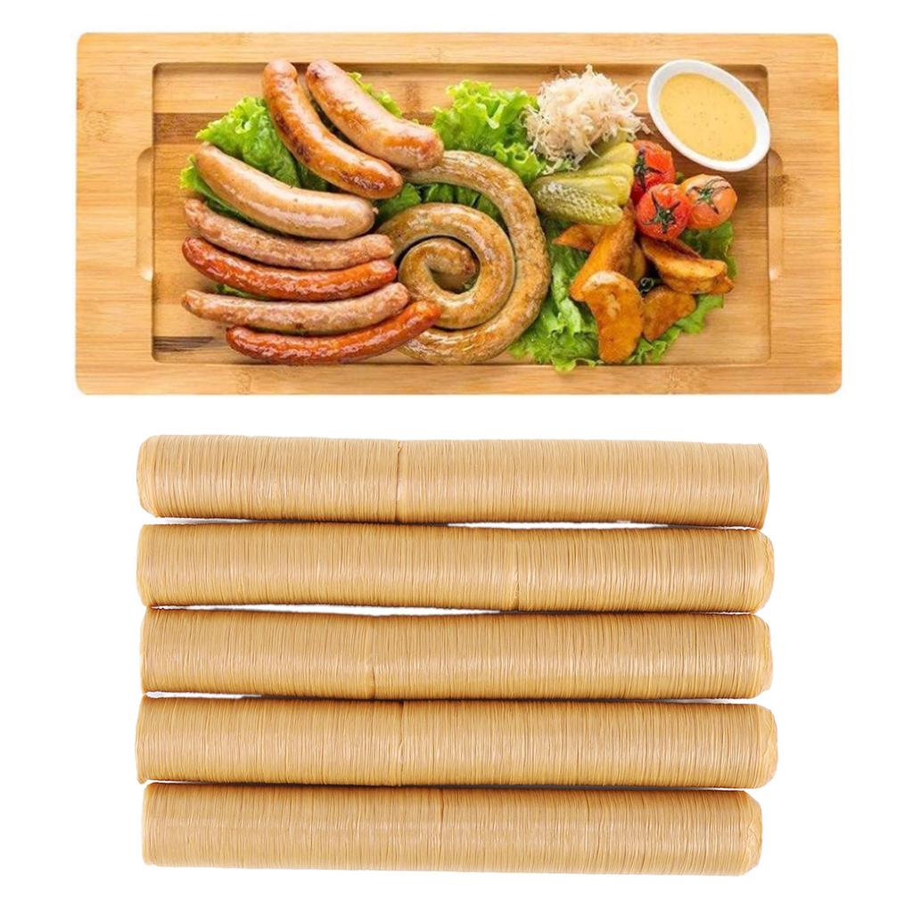 5PCS Sausage Collagen Casings Excellent Toughness Safe Edible Dried Sausage Casings Skin for Home Kitchen