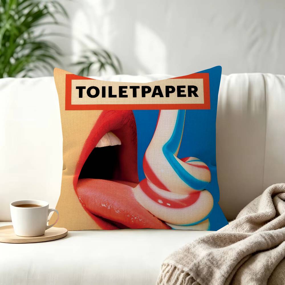 Fashion TToiletpaper Doublesided Pillow Gift Home Office Decoration Bedroom Sofa Car Cushion Cover Case X